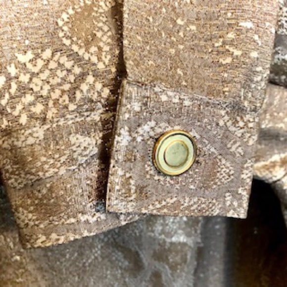 Jacket and shell. Shimmery gold. Size medium. 3/4 length sleeve on jacket. EUC. - Picture 2 of 7